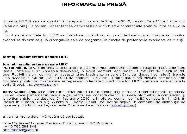 Comunicat UPC