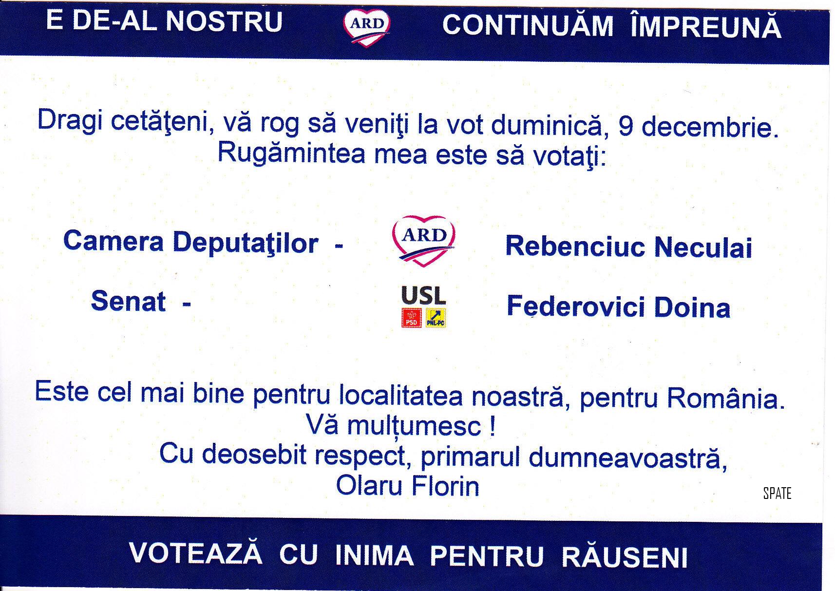 Neculai Rebenciuc campanie Doina Federovici 4 