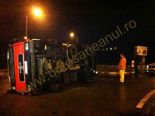 camion rasturnat la Botosani