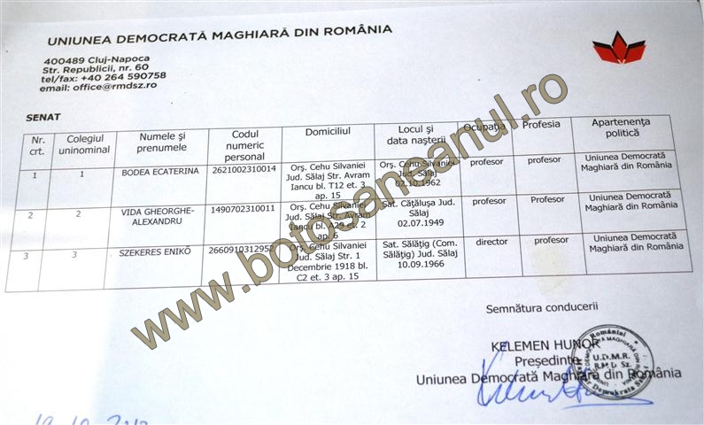 candidati UDMR la Parlament Botosani 