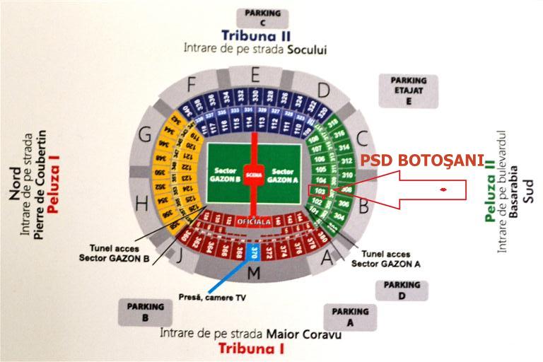 bilet miting USL pe Arena Nationala PSD Botosani  