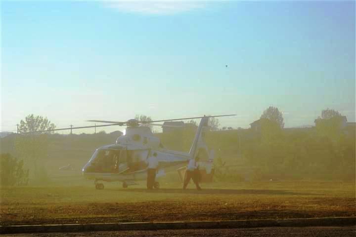 Valeriu Zgonea cu elicopterul la Botosani 