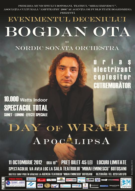 afis spectacol Bogdan Ota la Botosani 