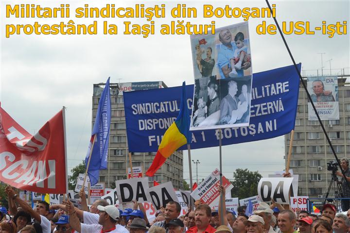 militarii sindicalisti botosaneni miting la Iasi 2 