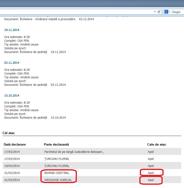 aurelia arosoaie cristina bahrin proces florin turcanu 