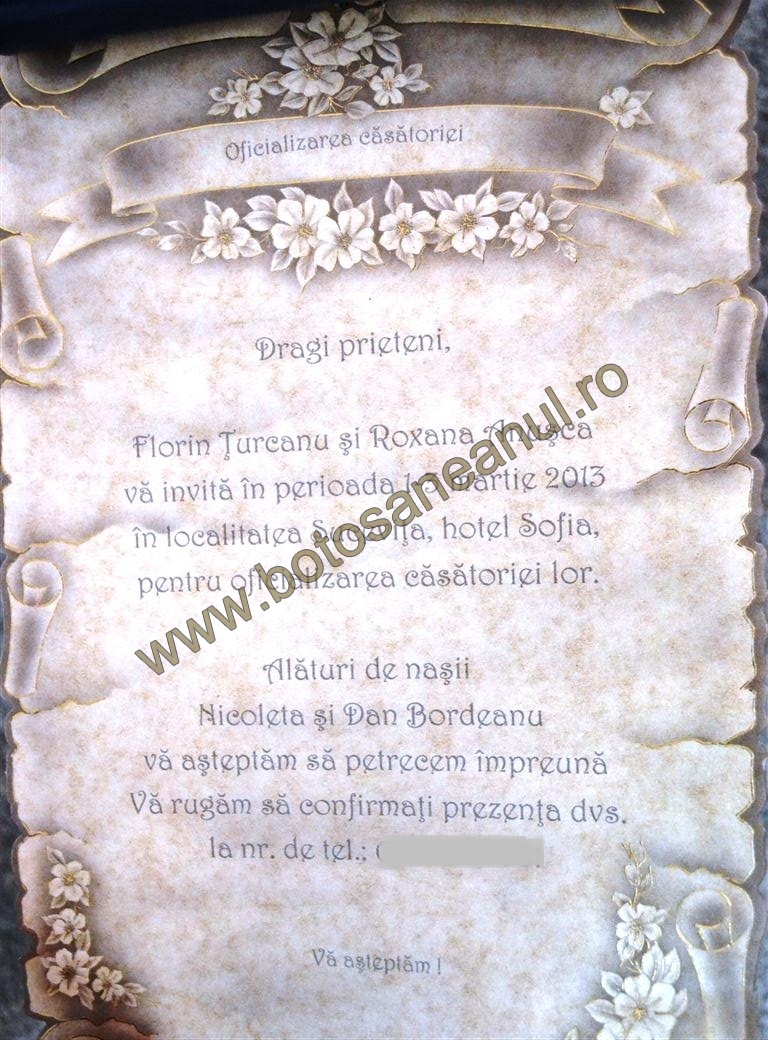 invitatie nunta Florin Turcanu Roxana Anusca 2 