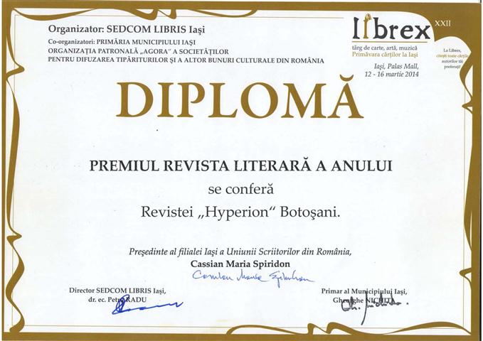 diploma hyprion secom libris  