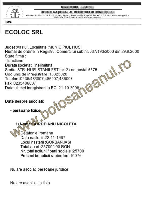 ecoloc registrul comertului  