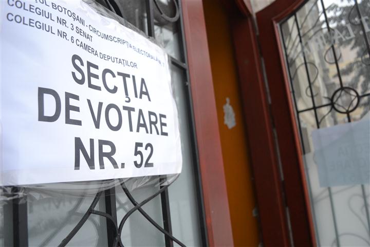 sectie de votare din Botosani   