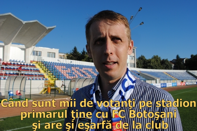 Ovidiu Portariuc suporter Steaua cu esarfa FC Botosani  