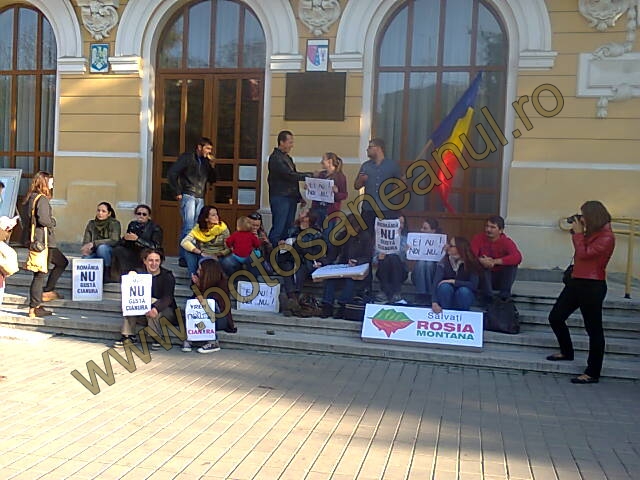 protest Rosia Montana la Botosani  